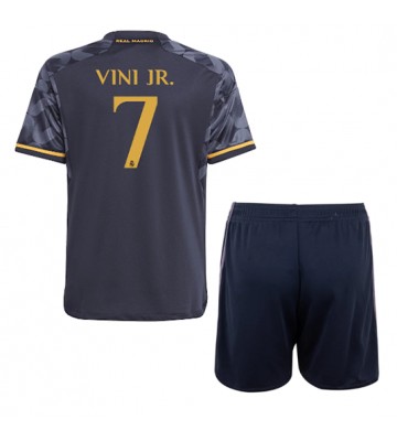 Real Madrid Vinicius Junior #7 Borta Kläder Barn 2023-24 Kortärmad (+ Korta byxor)